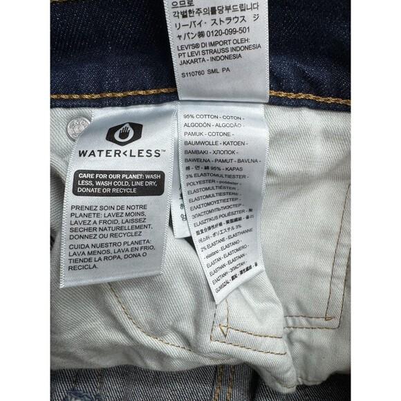 Levis 505 Jeans Mens 40x32 Blue Regular Straight Leg Denim Stretch Dark Wash - Picture 6 of 12